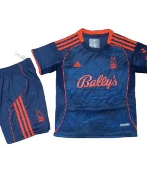 Nottingham Forest Niños Conjunto 2025 2026 Tercera Azul - Tuta Nottingham Forest Niños | escamisetasfutbol