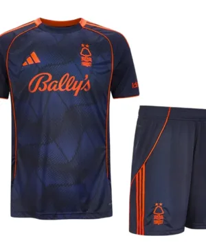 Nottingham Forest Niños Conjunto 2025 2026 Tercera Azul - Tuta Nottingham Forest Niños | escamisetasfutbol