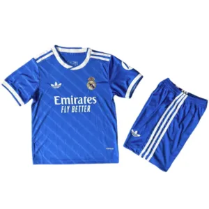 Real Madrid Niños Conjunto 2025 2026 Tercera Azul - Tuta Real Madrid Niños | escamisetasfutbol