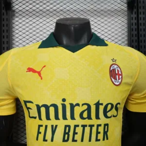 AC Milan Camiseta Edición Jugadores 2025 2026 Tercera Amarilla - Camiseta Ac Milan | escamisetasfutbol