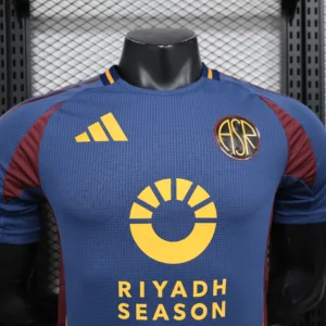 AS Roma Camiseta Edición Jugadores 2024 2025 Tercera Azul - Camiseta As Roma | escamisetasfutbol