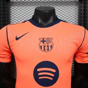 FC Barcelona Camiseta Edición Jugadores 2025 2026 Tercera Naranja - Camiseta Barcelona | escamisetasfutbol
