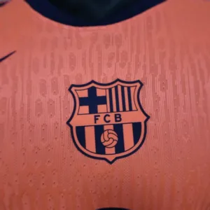 FC Barcelona Camiseta Edición Jugadores 2025 2026 Tercera Naranja - Camiseta Barcelona | escamisetasfutbol