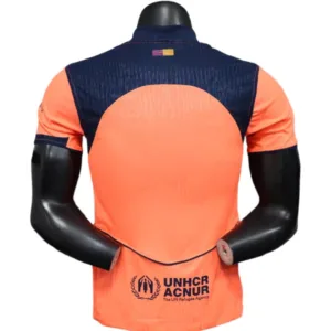 FC Barcelona Camiseta Edición Jugadores 2025 2026 Tercera Naranja - Camiseta Barcelona | escamisetasfutbol