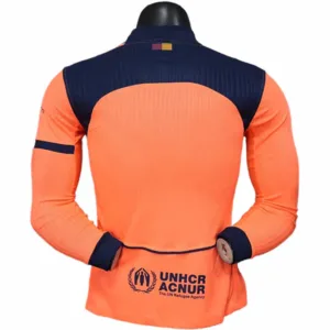 FC Barcelona Camiseta Edición Jugadores 2025 2026 Tercera Naranja - Camiseta Barcelona | escamisetasfutbol
