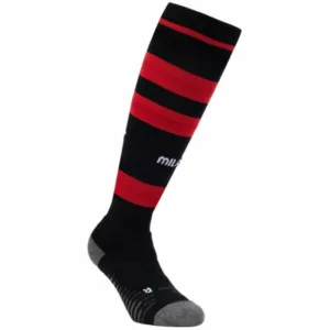 AC Milan Niños Calcetines 2026 2027 Casa Negro - AC Milan Niños Barata | escamisetasfutbol