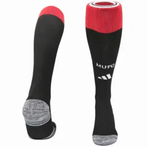 Manchester United Niños Calcetines 2026 2027 Casa Negro - Equipacion Manchester United Niños | escamisetasfutbol