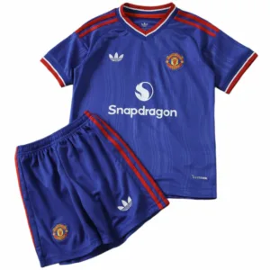 Manchester United Niños Conjunto 2026 2027 Segunda Azul - Equipacion Manchester United Niños | escamisetasfutbol