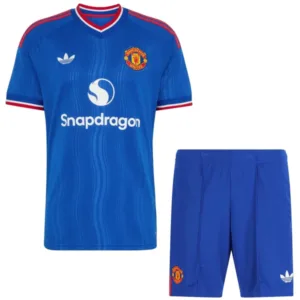 Manchester United Niños Conjunto 2026 2027 Segunda Azul - Equipacion Manchester United Niños | escamisetasfutbol