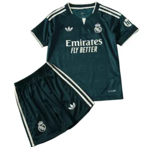 Real Madrid Niños Conjunto 2026 2027 Segunda Verde - Real Madrid Niños Barata | escamisetasfutbol