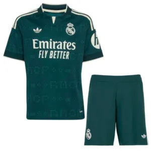 Real Madrid Niños Conjunto 2026 2027 Segunda Verde - Real Madrid Niños Barata | escamisetasfutbol