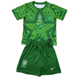 Brasil Niños Conjunto 2026 Portero Verde - Equipacion Brasil Niños | escamisetasfutbol