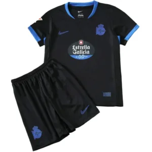 Deportivo de La Coruña Niños Conjunto 2026 2027 Segunda Negro - Equipacion Deportivo De La Coruña Niños | escamisetasfutbol